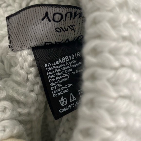 Super cute, thick and warm soft off white beanie. - Picture 2 of 4